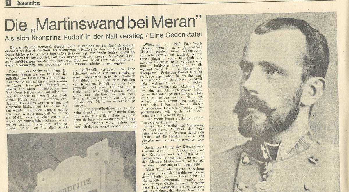 Historischer Zeitungsartikel