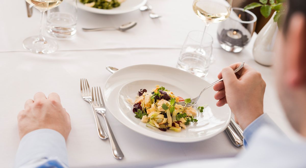 hausgemachte Tagliatelle beim Mediterranen Abendessen im Genusshotel Südtirol: Kiendl